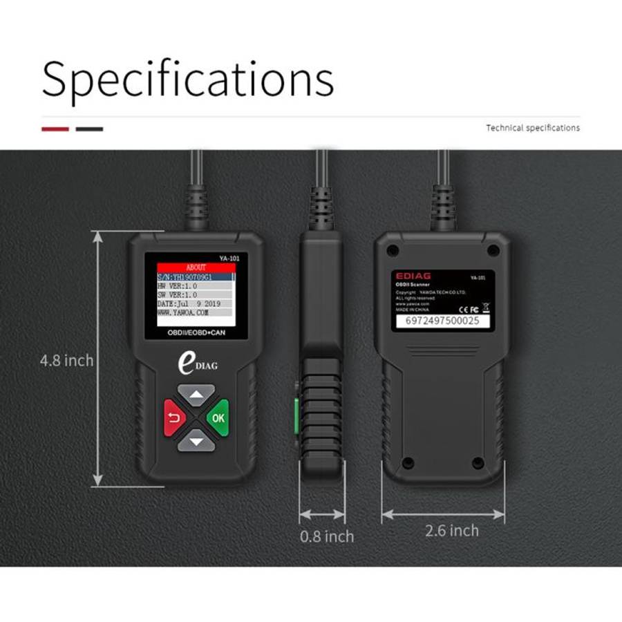 YA101 Car Mini Code Reader OBD2 Fault Detector Diagnostic Tool