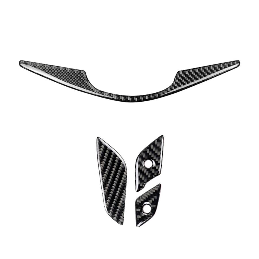 4 in 1 Car Carbon Fiber Steering Wheel Button Decorative Sticker for Cadillac xt5 2016-2017, Left...