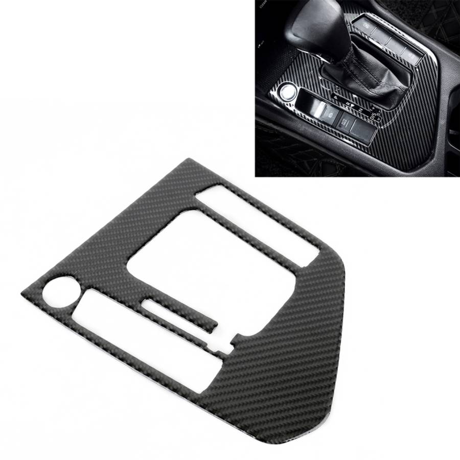 Car Carbon Fiber Gear Shift Panel Decorative Sticker for Volkswagen Tiguan L 2019-2021