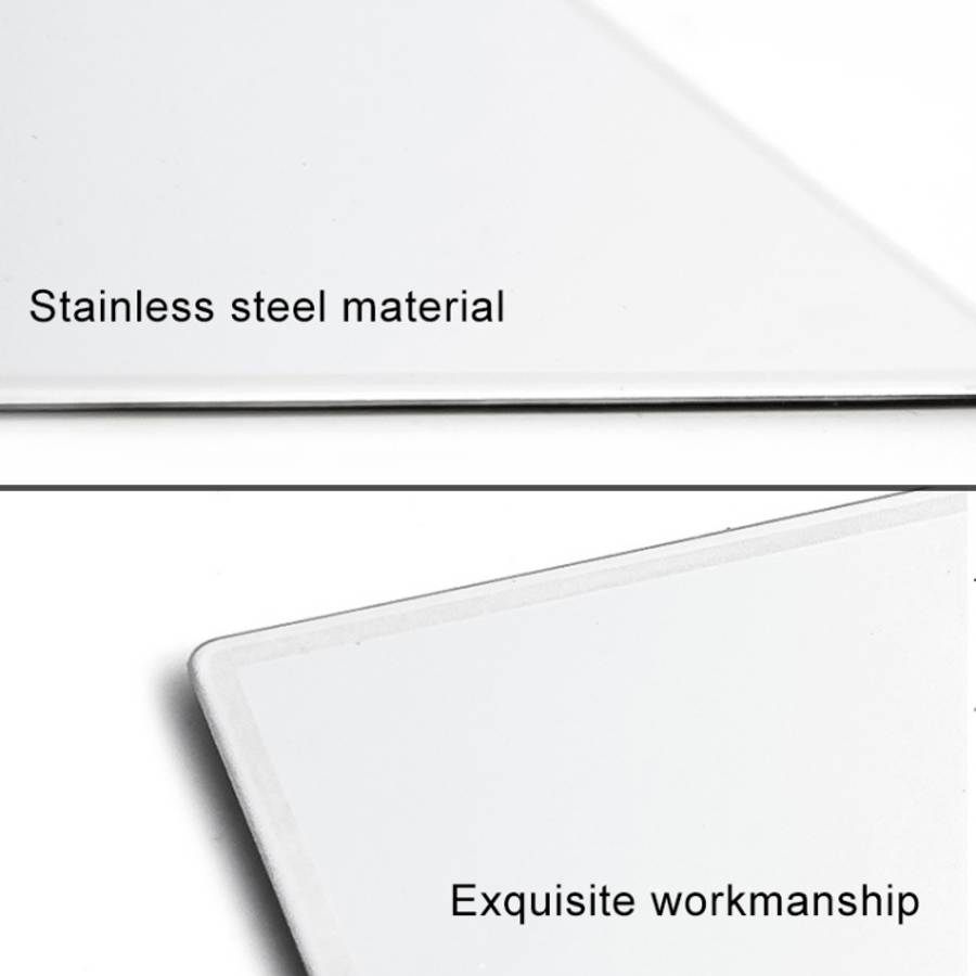 Portable Car Sunshade Makeup Mirror Stainless Steel Vanity Mirror, Size: 150 x 80mm