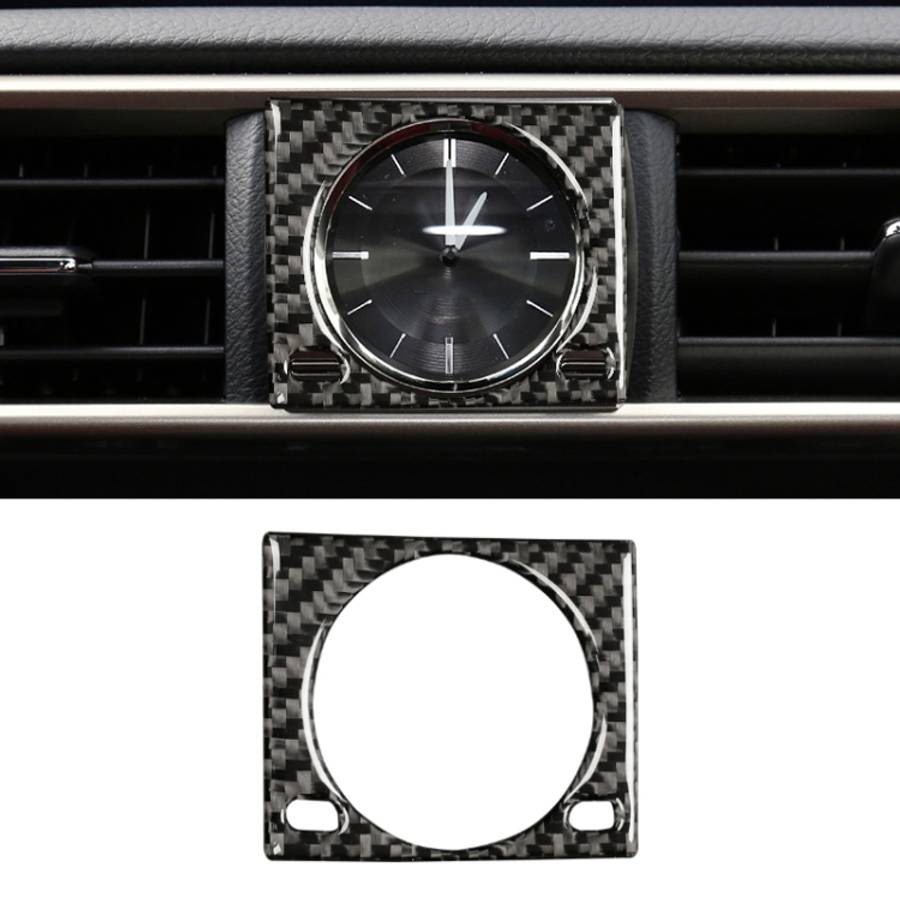 Car Carbon Fiber Clock Box Decorative Sticker for Lexus IS250 2013-, Left Drive