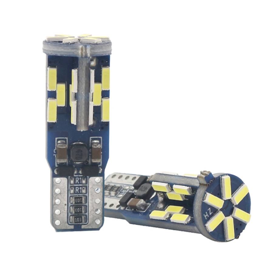 10 PCS T10 DC12V / 3W / 6000K / 180LM Car Canbus Decoding LED Clearance Lights with 30LEDs SMD-40...