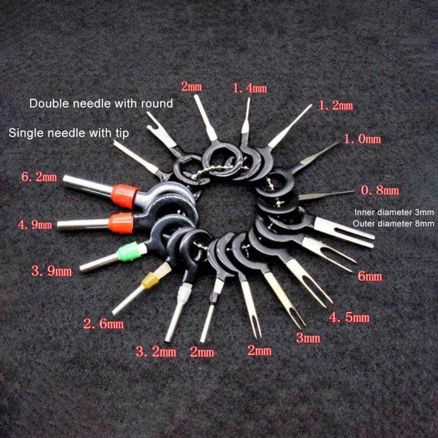 29 in 1 Car Plug Circuit Board Wire Harness Terminal Extraction Pick Connector Crimp Pin Back Nee...