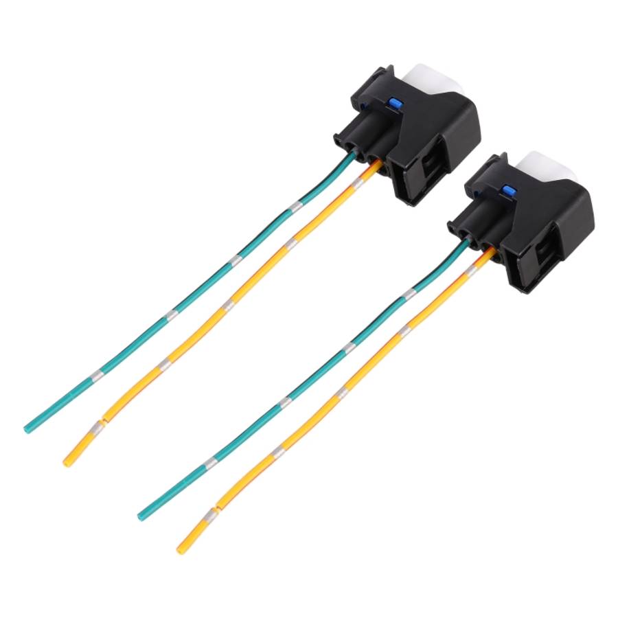 1 Pair Car H11 Bulb Holder Base Female Socket with Cable for Ford