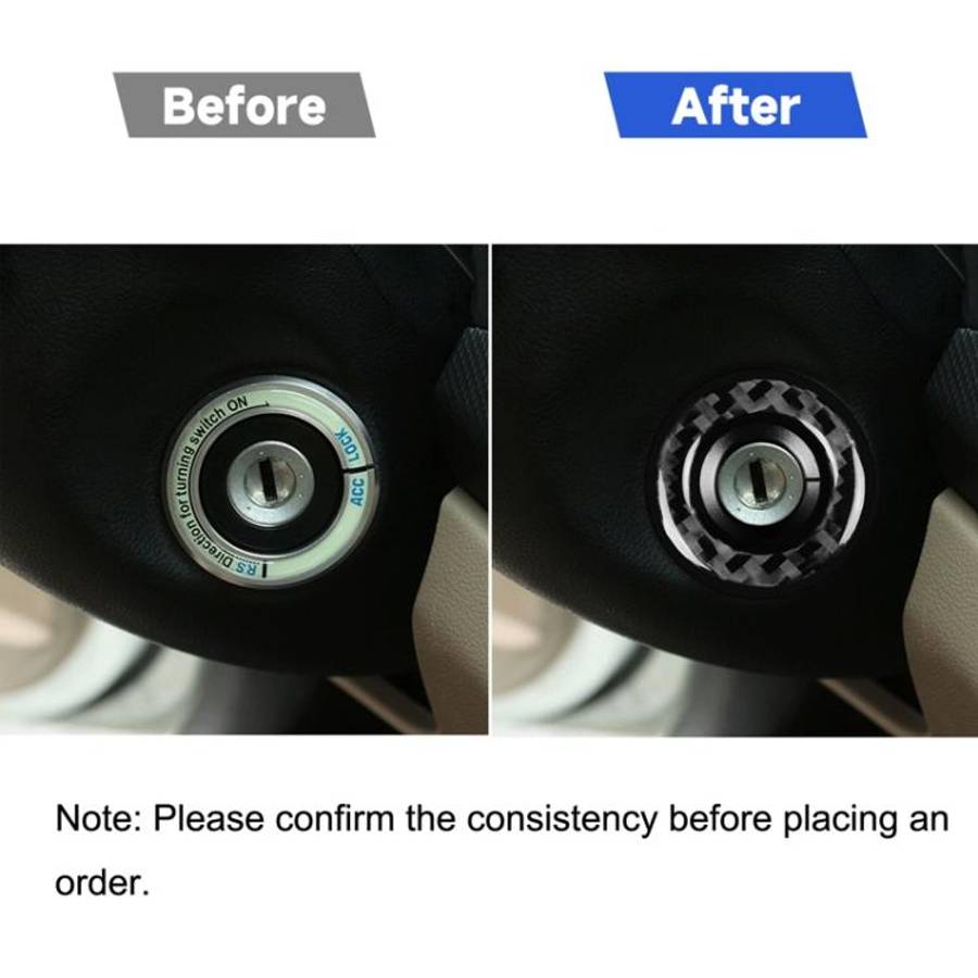 Car Carbon Fiber Ignition Ring Decorative Sticker for Volkswagen Beetle 2012-2019, Left and Right...