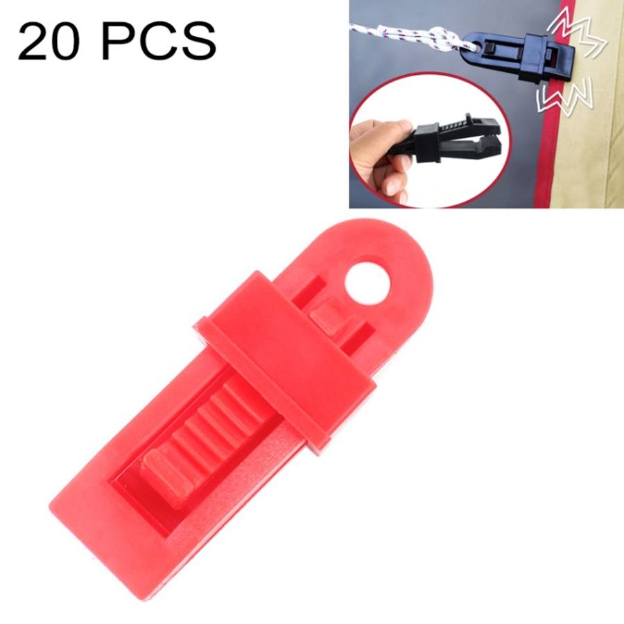 20 PCS Outdoor Tent Awnings Windproof Fixing Clip Multifunctional Wind Rope Buckle