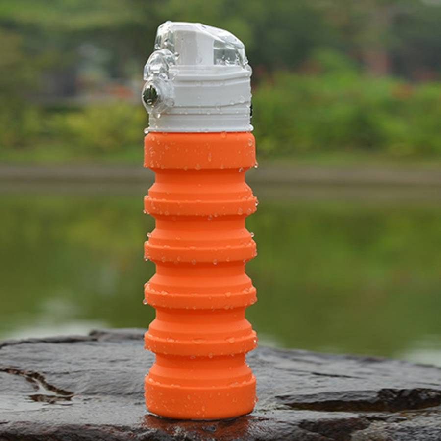 500mL Outdoor Travel Silicone Foldable Kettle Telescopic Cup Sports Drinking Bottle