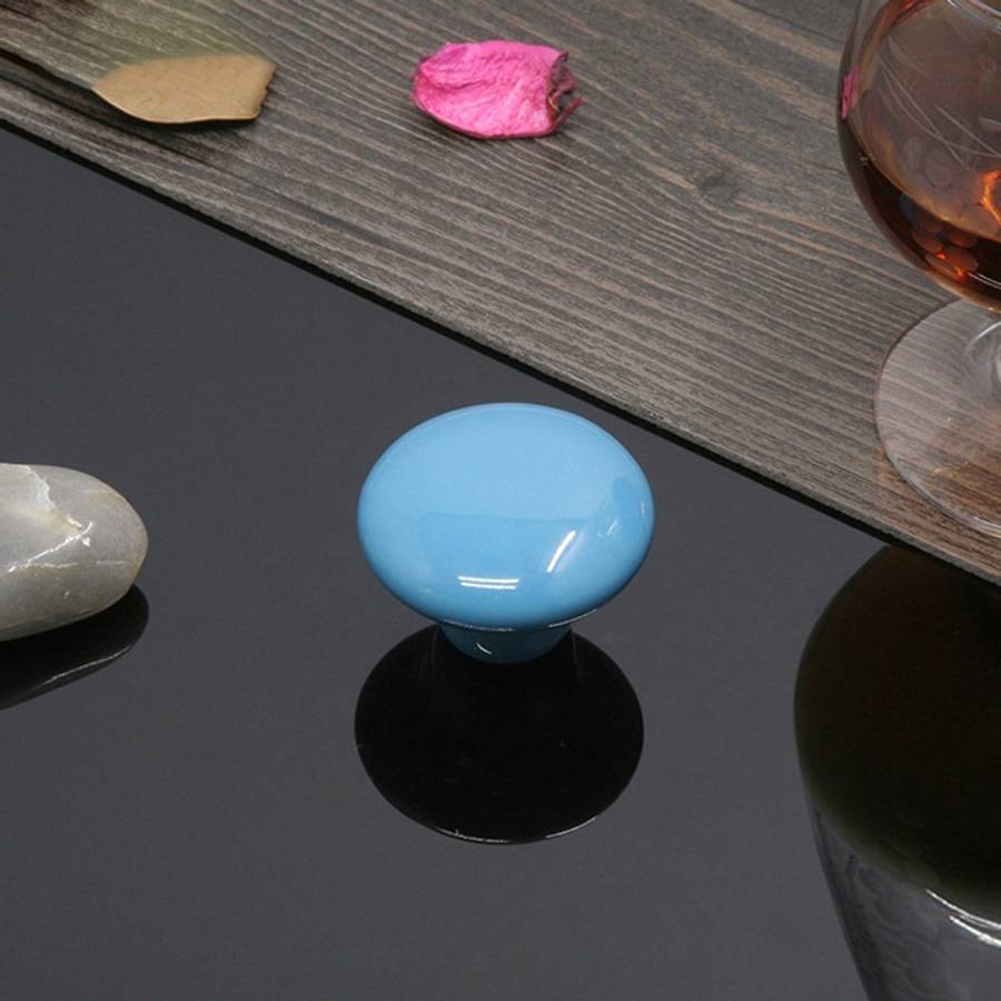 38mm Modern Literary Color Glazed Ceramic Cabinet Drawer Handle