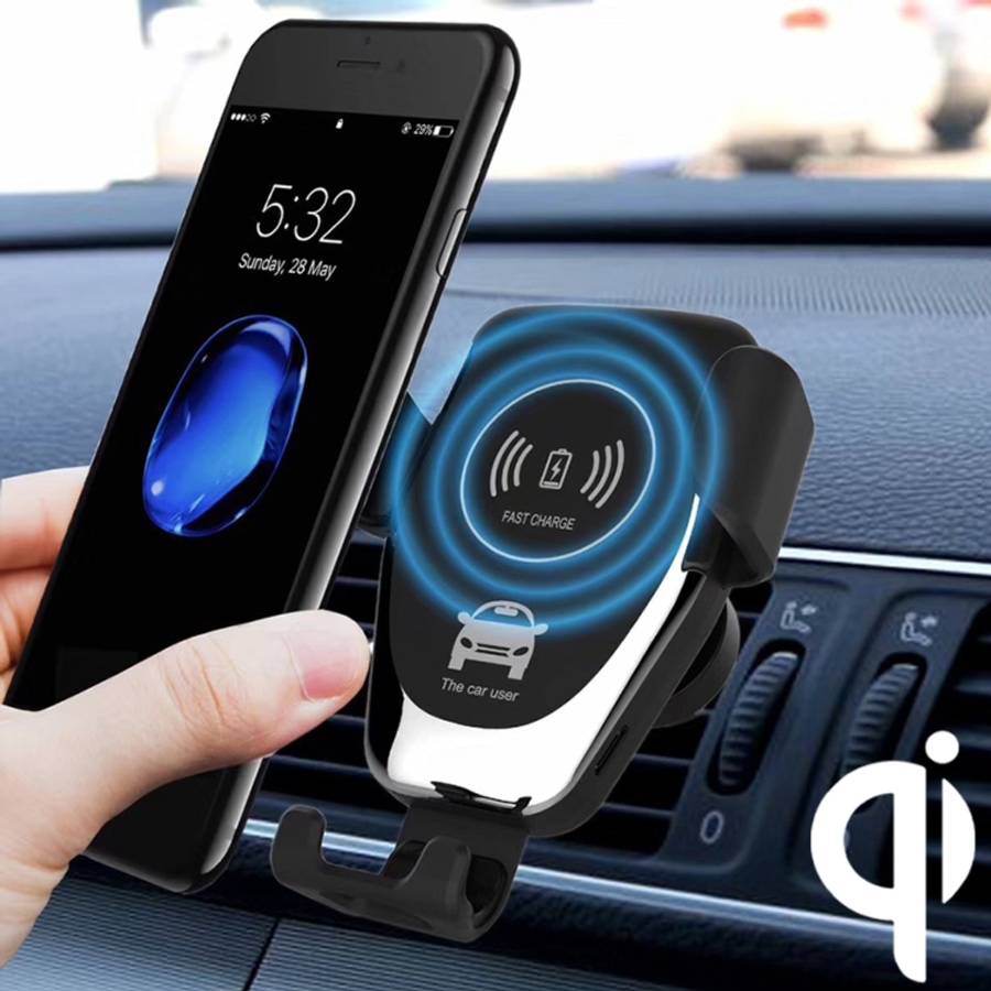 C6 Gravity Induction Car Qi Wireless Charger Fast Charging Air Vent Phone Holder