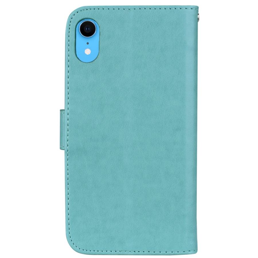 For iPhone XR Rose Embossed Horizontal Flip PU Leather Case,  with Holder &amp; Card Slots &amp; ...