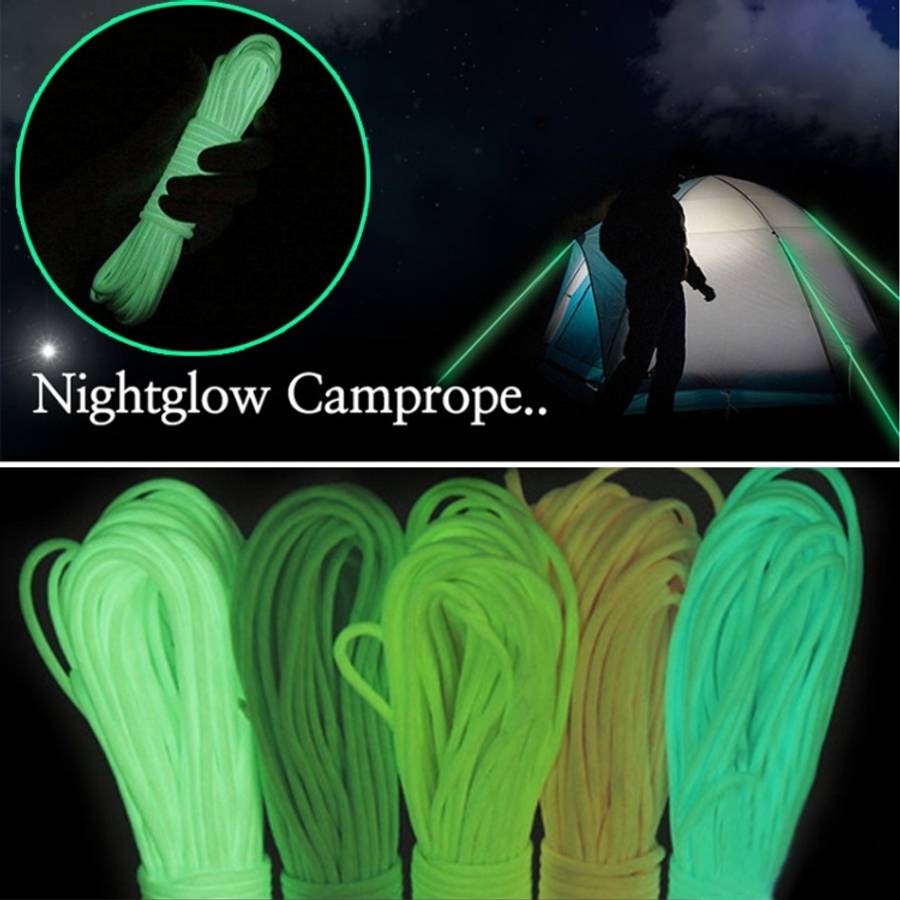 20m 9-Core Nylon+Polyester Full-light Outdoor Camping Tent Rescue Bundled Fluorescent Climbing Ro...