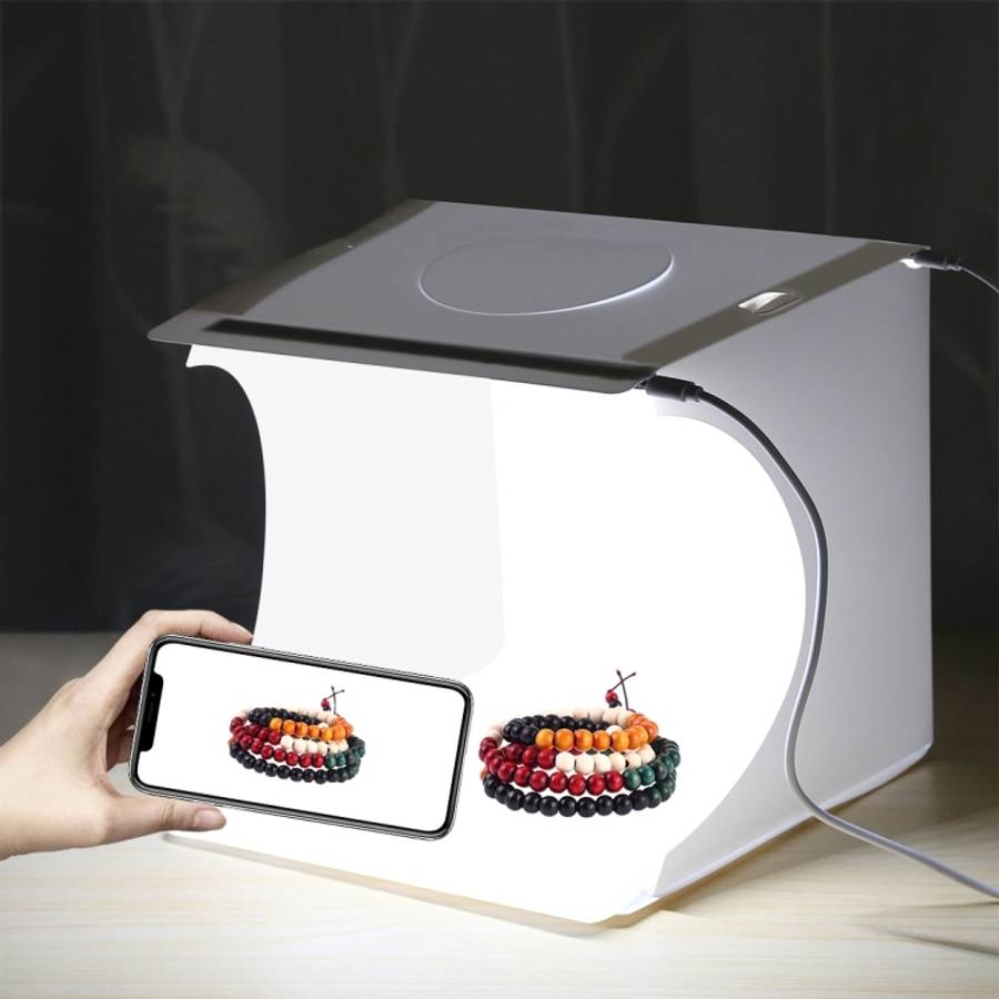 PULUZ 20cm Include 2 LED Panels Folding Portable 1100LM Light Photo Lighting Studio Shooting Tent...
