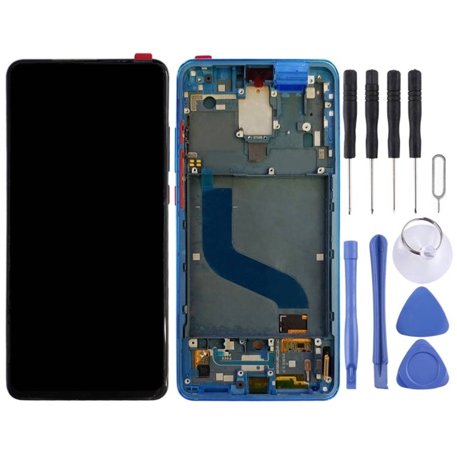 Original AMOLED Material LCD Screen and Digitizer Full Assembly with Frame for Xiaomi 9T Pro / Re...