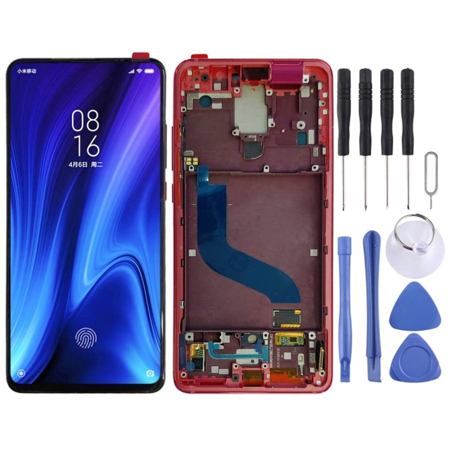 Original AMOLED Material LCD Screen and Digitizer Full Assembly with Frame for Xiaomi 9T Pro / Re...