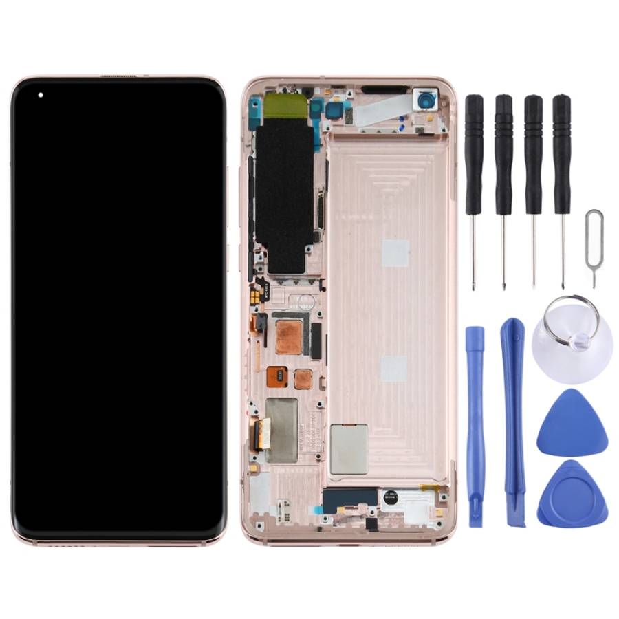 LCD Screen and Digitizer Full Assembly With Frame for Xiaomi Mi 10 5G / Mi 10 Pro 5G M2001J2G, M2...