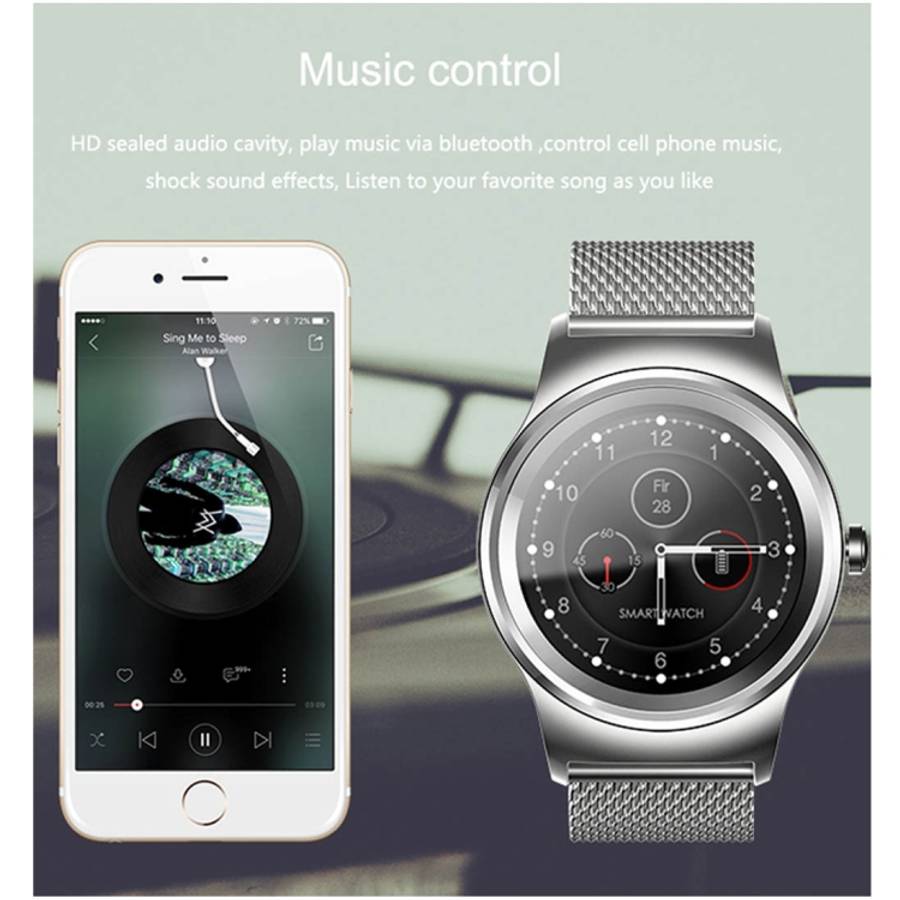 SMA-Round 1.28 inch Color Touch Screen Bluetooth Smart Watch, Waterproof, Support Voice Control /...