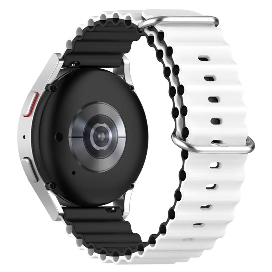 Universal Ocean Style Silicone Two Color Watch Band, 20mm, 22mm