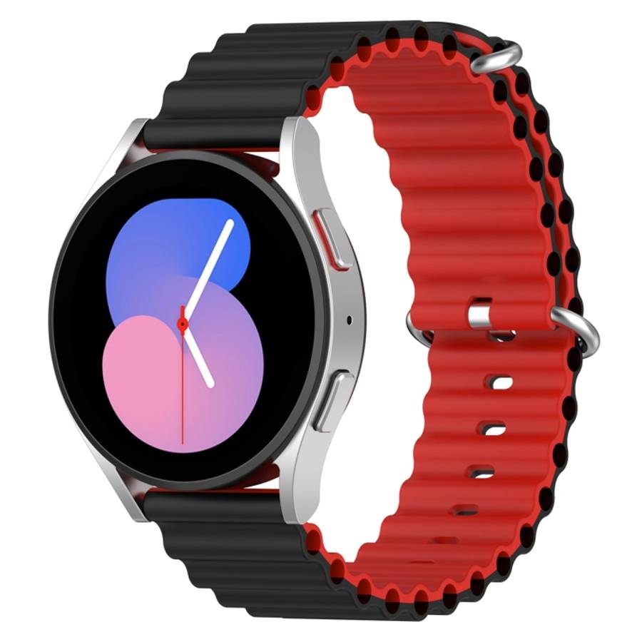 Universal Ocean Style Silicone Two Color Watch Band, 20mm, 22mm