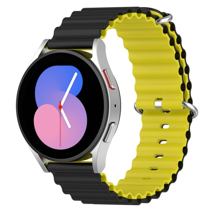 Universal Ocean Style Silicone Two Color Watch Band, 20mm, 22mm