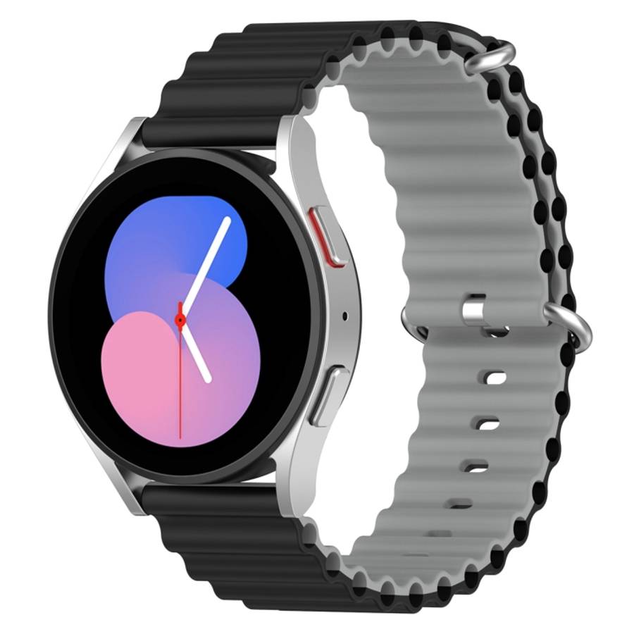 Universal Ocean Style Silicone Two Color Watch Band, 20mm, 22mm