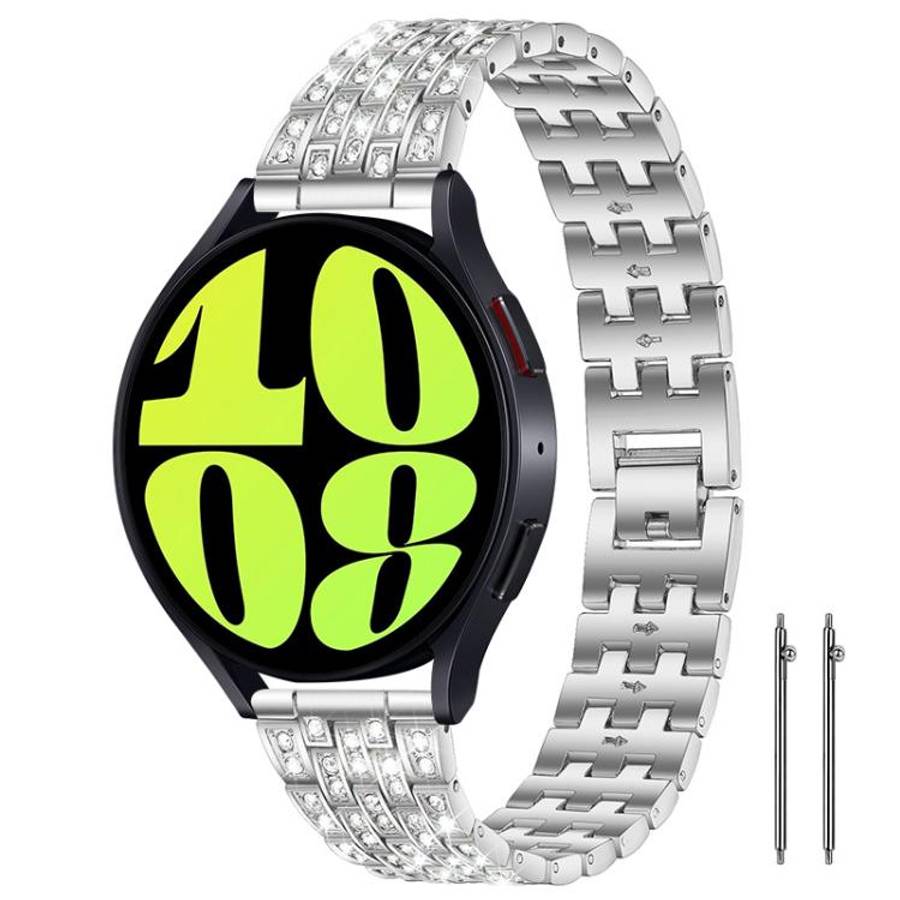 xDfind Five Beads Full Diamond Metal Watch Band, 20mm, 22mm, 18mm