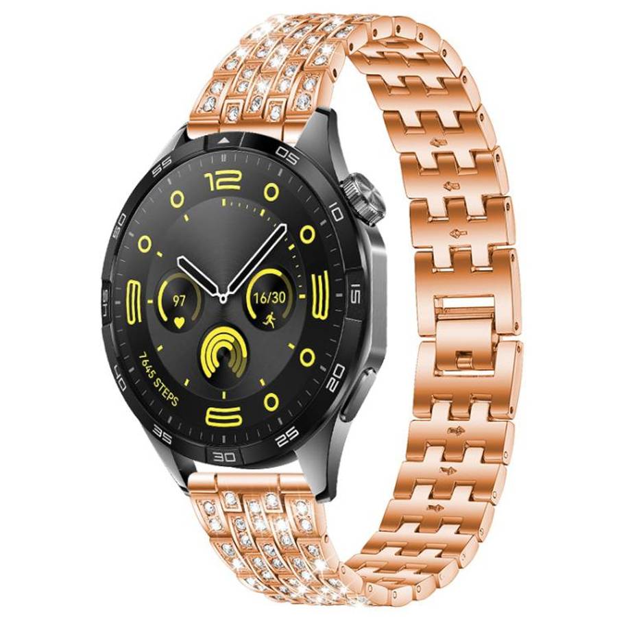 xDfind Five Beads Full Diamond Metal Watch Band, 20mm, 22mm, 18mm