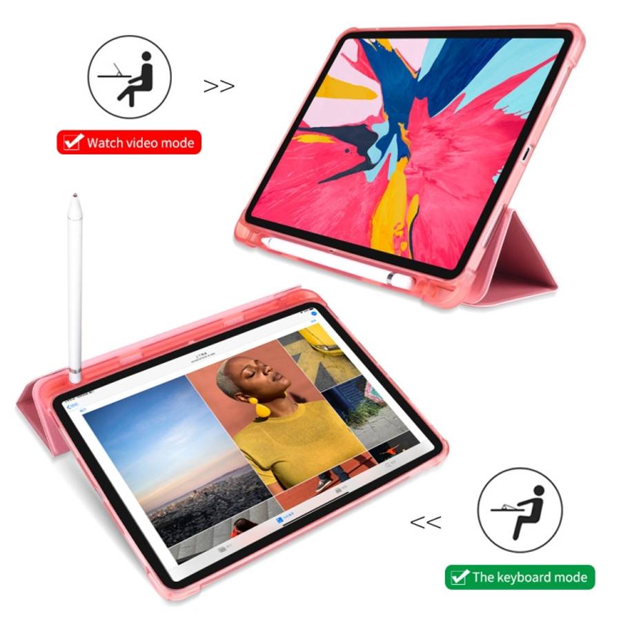 Three-folding Shockproof TPU Protective Case for iPad Pro 11 inch (2018) / (2020), with Holder &a...