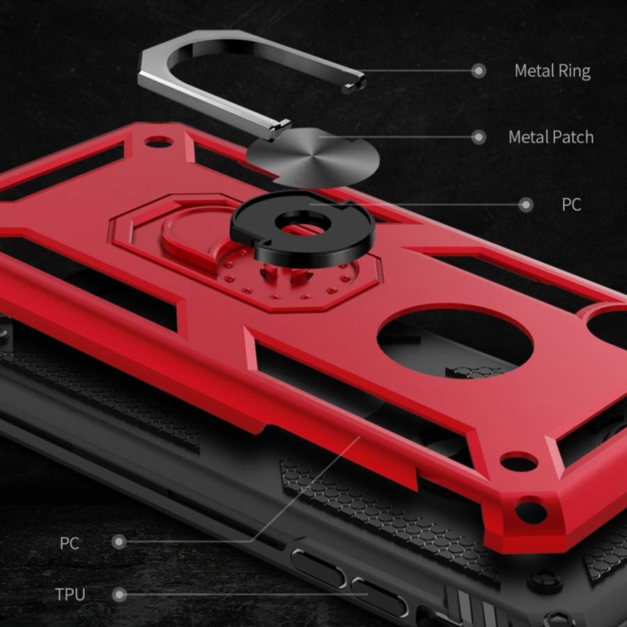 For iPhone XR Armor Shockproof TPU + PC Protective Case with 360 Degree Rotation Holder, For iPho...