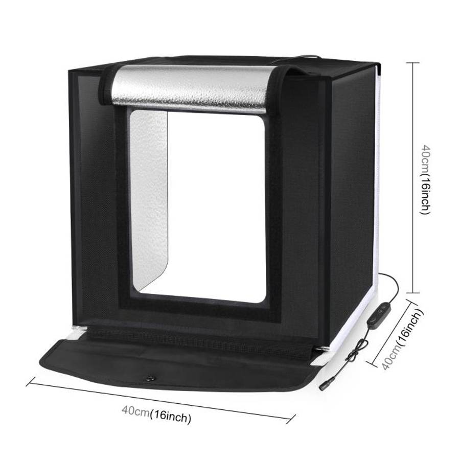 PULUZ 40cm Folding Portable White Light Dimmable Photo Lighting Studio Shooting Tent Box Kit with...