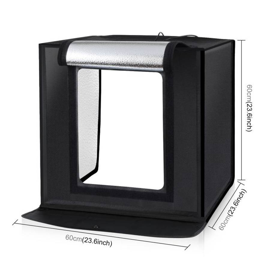 PULUZ Photo Studio Light Box Portable 60 x 60 x 60 cm Light Tent LED 5500K White Light Dimmable M...