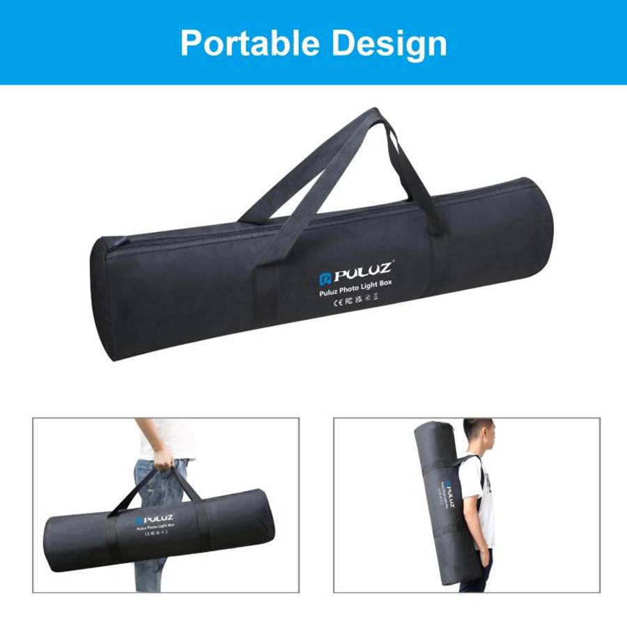 PULUZ 80cm Folding Portable 72W White Light Photo Lighting Studio Shooting Tent Box Kit with 3 Co...