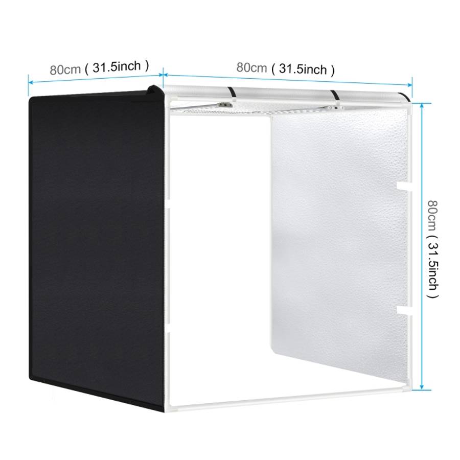 PULUZ 80cm Folding Portable 72W White Light Photo Lighting Studio Shooting Tent Box Kit with 3 Co...