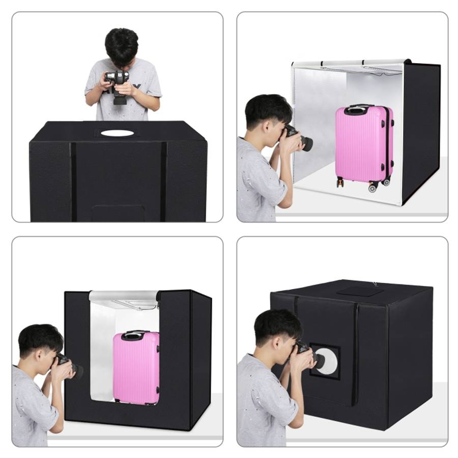 PULUZ 80cm Folding Portable 72W White Light Photo Lighting Studio Shooting Tent Box Kit with 3 Co...