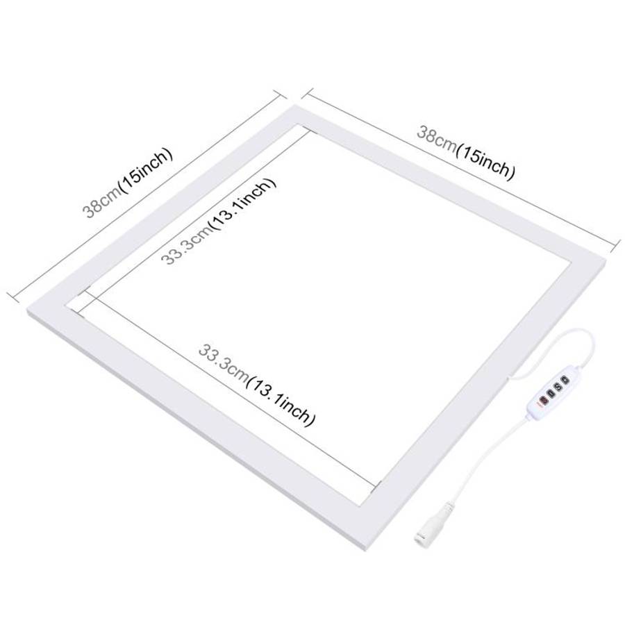 PULUZ 1000LM LED Acrylic No Polar Dimming Shadowless Light Pad with Switch for 40cm Photo Studio ...