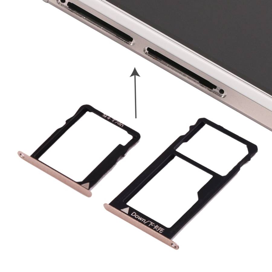 For Huawei Honor 5X / GR5 Micro SIM Card Tray + Nano SIM &amp; Micro SD Card Tray, For Huawei 5X,...