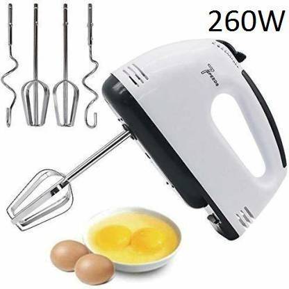 Scarlet Powerful 260 Watt Motor | Variable 7 Speed Control Electric Beater For Whipping Cream & Cake