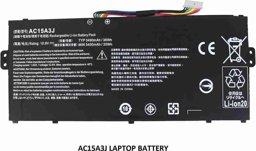 Battery for Acer Chromebook R11 CB5-132T, CB3-131 Series  - AC15A3J