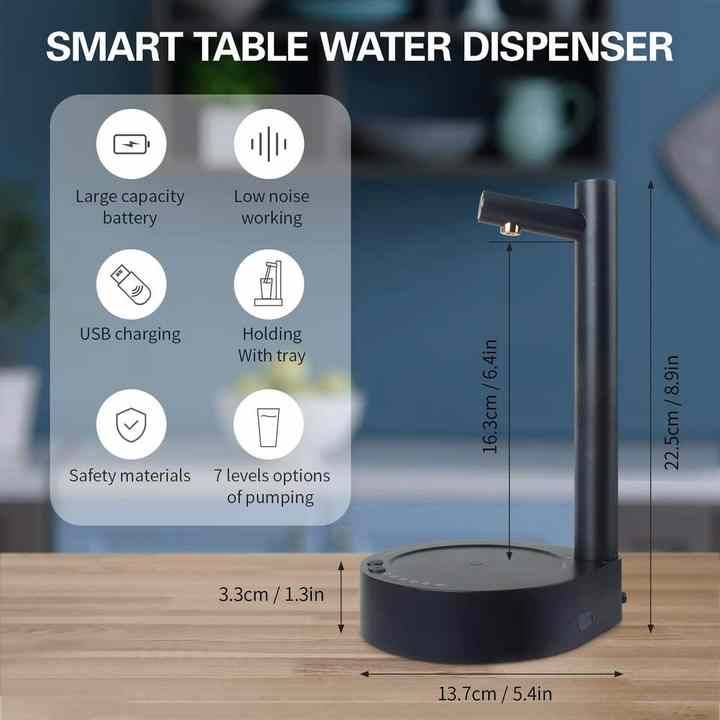Automatic Water Dispenser Wireless Electric Water Bottle Pump Usb Charging Desk Smart Table Water D