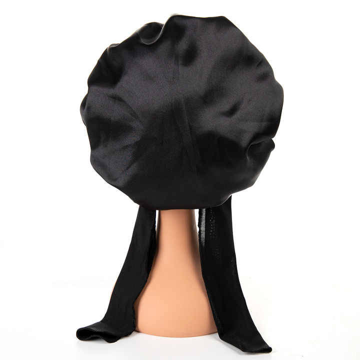 Headbands Adjustable Silk Braid Long Bonnets and Satin Hair Wraps Women Designer Satin Hair Bonnets