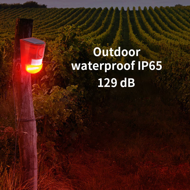 Outdoor Solar Alarm System Solar Security Strobe Siren with PIR Motion Sensor Waterproof For Farm Ho
