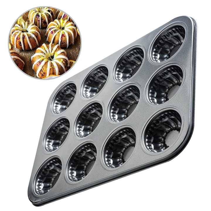 12 Cup Muffin Pan Quality Mini Cup Cake Baking Pan Mold