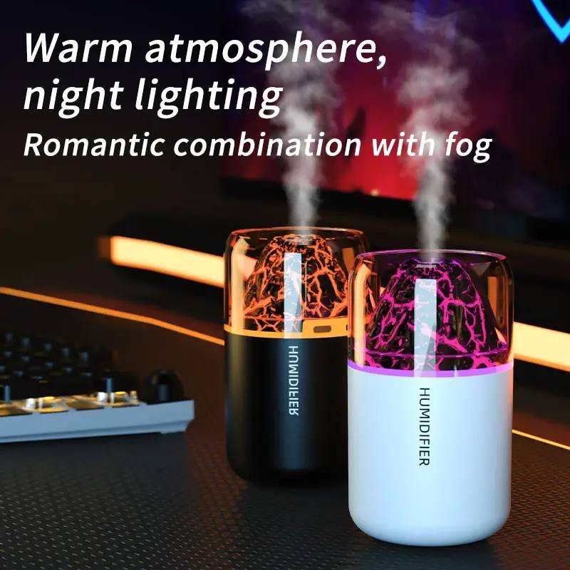 Volcano Electric Evaporative Humidifier for Car Household Hotel & RV With Aromatherapy Function