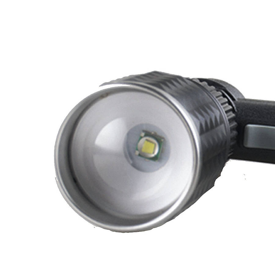 Hand-held LED USB Rechargeable Aluminum Alloy Searchlight with Triangular Bracket