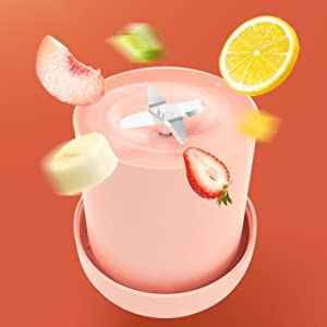 Portable Blender Mixer Blender for Kitchen Travel Office, USB-C Rechargeable Mini Blender Shakes and