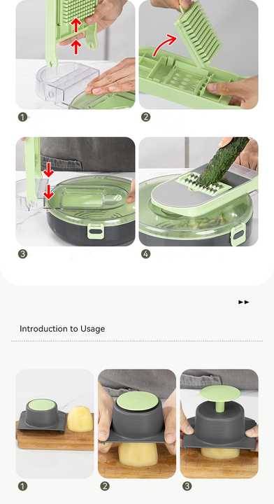 9 in 1Vegetable Cutter New Multi-functional Drain Vegetable Chopper and Grater