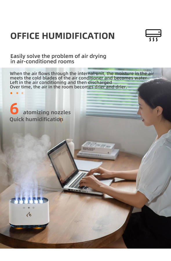 Air Humidifier Essential Oil Aroma Diffuser 7-Color Dynamic Atmosphere Light Heavy Fog Humidifiers