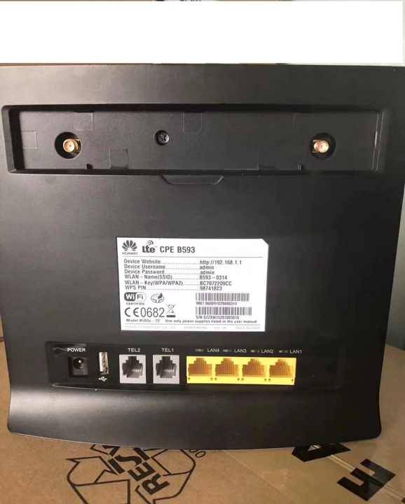 Latest Huawei 4G Router model CPE B593 (It take a SIM CARD)