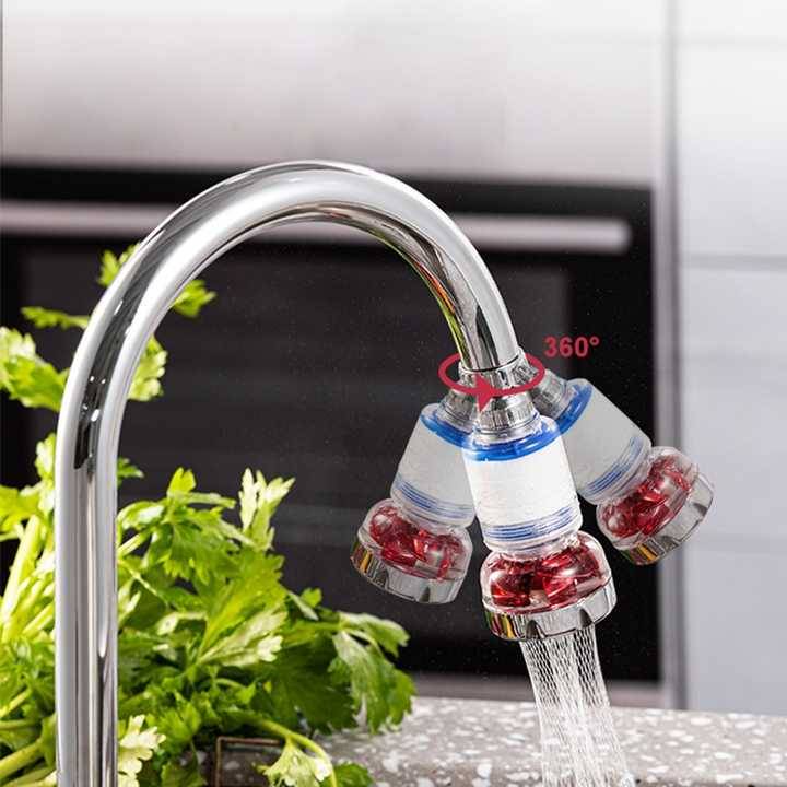 ABS 360 Degree Rotatable 3 Functions Water Saving Kitchen Nozzle Sink Faucet Aerator Adapter Tap