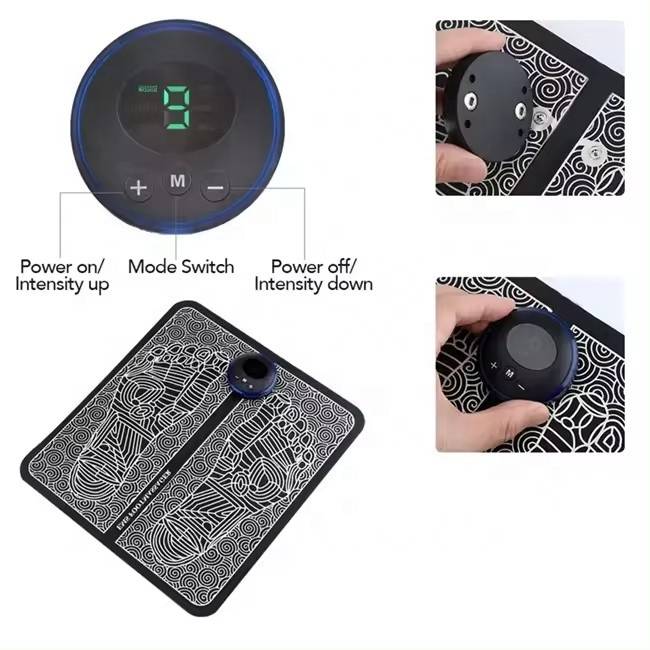 Comfortable Massager Pulse Sole Foot Massage Pad Physiotherapy USB Rechargeable Type Massager for Ho