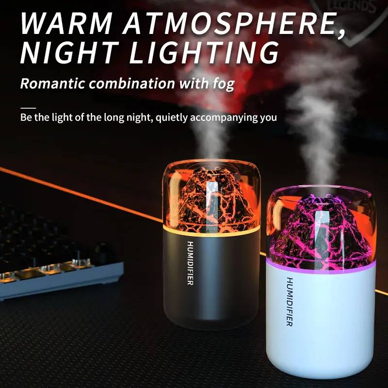 Volcano Electric Evaporative Humidifier for Car Household Hotel & RV With Aromatherapy Function